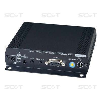 SC&T HKM01BT Передатчик KVM: HDMI, USB, аудио, RS232 и ИК сигналов по Ethernet на расстояние до 150м (CAT5e), до 180м
